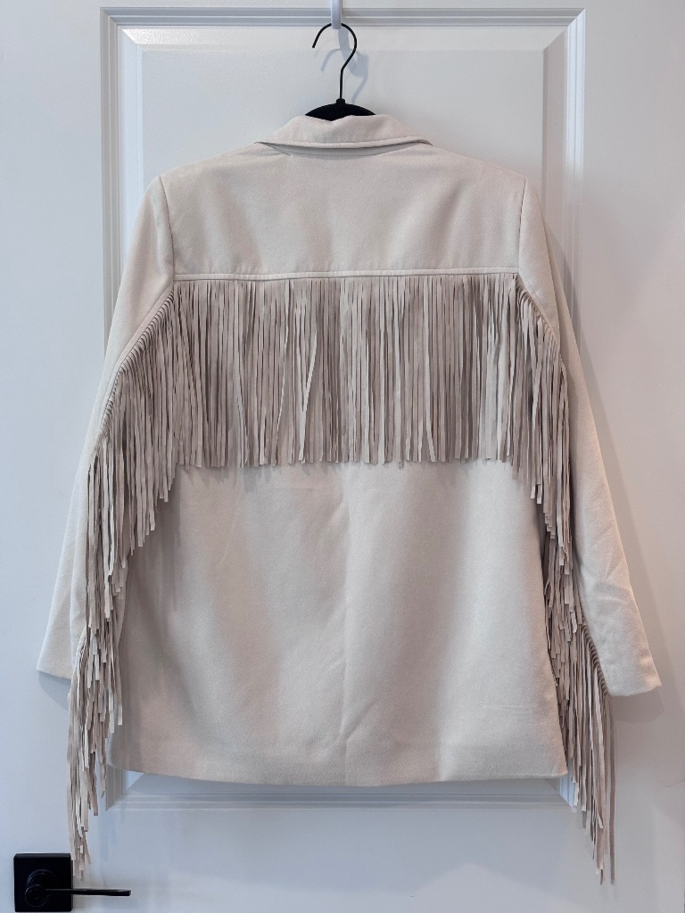 NWT Cicy Bell Cream Beige Fringe Western Jacket Blazer - Size S Small